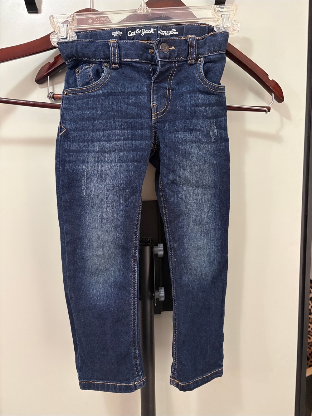 4T Cat & Jack Boys' Dark Blue Stretch Jeans